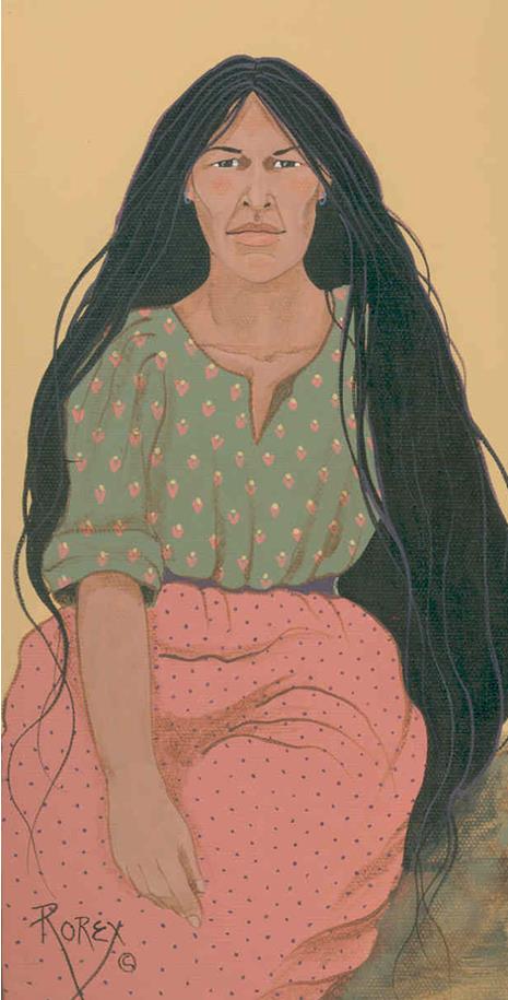WOMAN RESTING WITH LONG HAIR