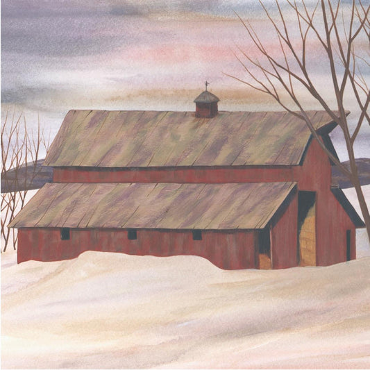 OKLAHOMA HAY BARN IN SNOW