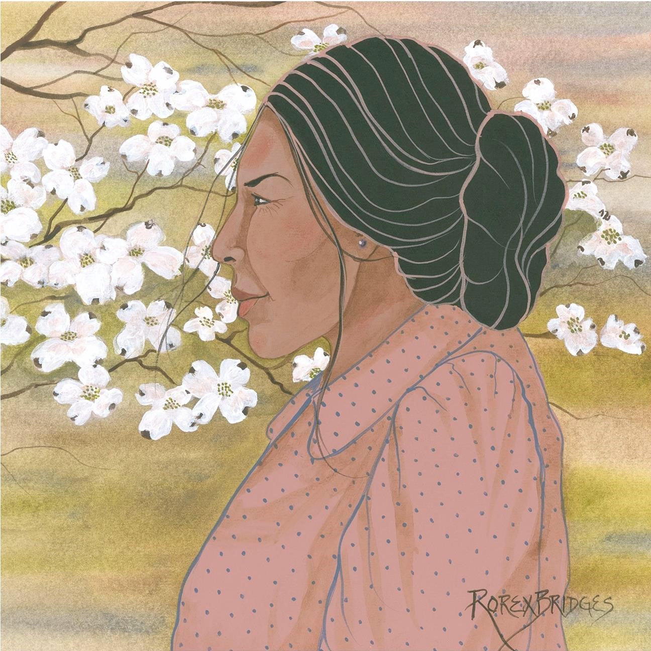 DOGWOOD BLOOMS INDIAN WOMAN