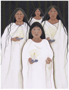 CHOCTAW WOMEN CARRYING CANDLES