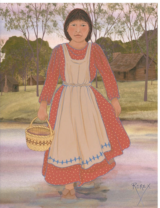 CHOCTAW GIRL CROSSING RIVER