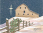 CHRISTMAS BARN ART TILE