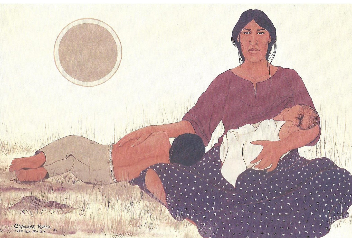 MOTHER WITH BABY IN HER ARMS